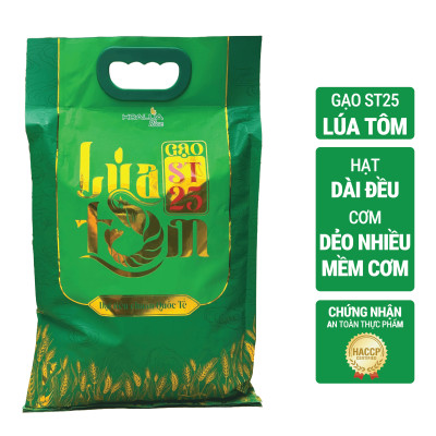 [Mua 1 Tặng 1] Mua 1 túi Gạo ST25 Lúa Tôm túi 5kg - Tặng 1 túi Tấm ST25 2kg (Tổng 7kg)