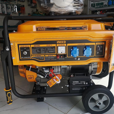 MÁY PHÁT ĐIỆN ĐỘNG CƠ XĂNG 4 THÌ, OHV, (13HP) 5.5KVA INGCO  GE55003- HÀNG CHÍNH HÃNG