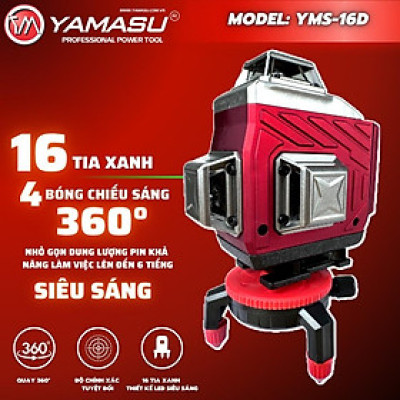 MÁY LASER CÂN BẰNG 16 TIA XANH YMS-16D PLUS YAMASU ( 2 PIN + 1 SẠC ) - HÀNG CHÍNH HÃNG