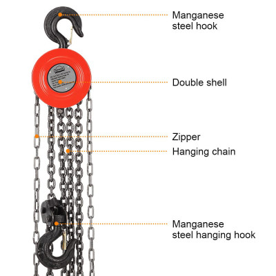Pa Lăng Xích Kéo Tay ABG HSZ 2,5M/5M Palang Nâng Vật Nặng, Dùng Trong Xây Dựng, Sản Xuất, Kho
