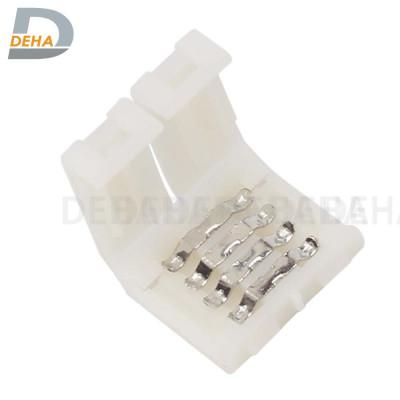 Đầu nối thẳng 4 chân cho led dây dán 5050 RGB đổi màu connector 4P pin 10 mm  trang trí dán tường thạch cao, cây máy tính, màn hình, ti vi, TV, Gaming, Tiktok dán tường, chống nước bền đẹp- Chính hãng DEHA