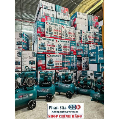 [chính hãƞg] Máy Nén Khí Không Dầu lên hơi nhanh Nakawa 15L, Động cơ siêu êm 100% lõi đồng, Bảo hành 1 năm