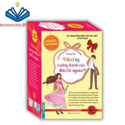 Sách - Combo bộ 10 cuốn Nhật ký trưởng thành của đứa trẻ ngoan (TẶNG 556 CÂU ĐỐ)