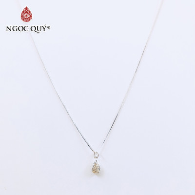 Dây chuyền bạc mặt giọt nước họa tiết hoa văn - Ngọc Quý Gemstones