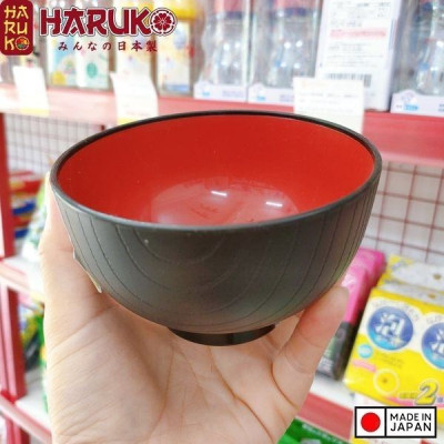 Bát nhựa tròn nhỏ màu đen (Ø11.5×6.8cm) - Hàng nội địa Nhật Bản nhập khẩu chính hãng