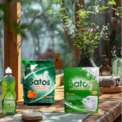 Bột rửa bát sinh học SATOS 1.5kg- Dùng cho máy rửa bát
