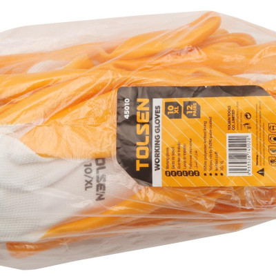 BỘ 12 BAO TAY VẢI CAO SU MỘT MẶT TOLSEN 45010 - HÀNG CHÍNH HÃNG