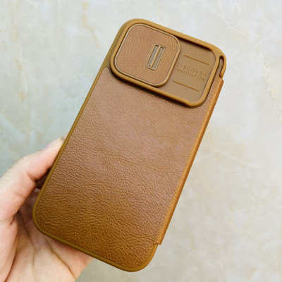 Bao da dành cho iPhone 14 Pro Nillkin Qin chính hãng- hàng chính hãng