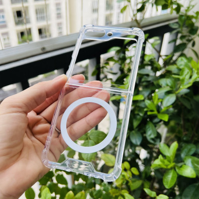Ốp lưng dành cho Galaxy Z Flip 5 Likgus trong suốt có sạc không dây- hàng chính hãng
