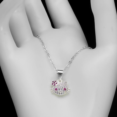 Dây Và Mặt Dây Chuyền Bạc Hiểu Minh DMD348 Mèo Kity