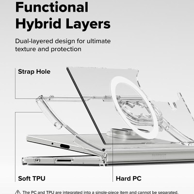 Ốp lưng cho Samsung Galaxy Z Fold 7 RINGKE Fusion Magnetic - Hàng Chính Hãng