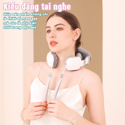 Máy massage cổ vai gáy pin sạc Nikio ST-321 - Công nghệ xoa bóp kết hợp chườm nóng giảm đau nhức cổ