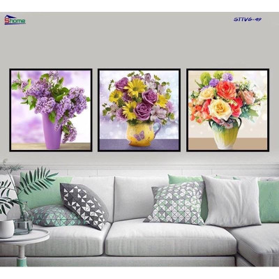 Tranh tráng gương cao cấp bộ 3 