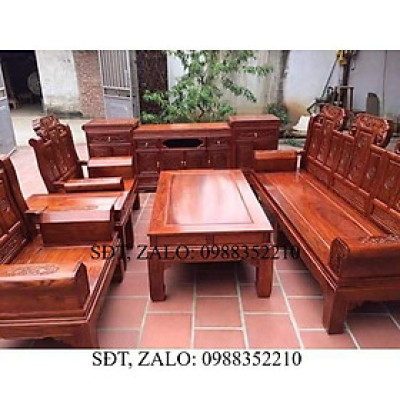 Bộ bàn ghế âu á kiểu như ý tay hộp gỗ lim bộ 2m2 và bộ 2m4