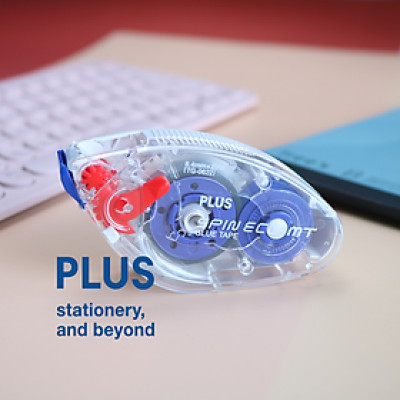 Băng keo dán 2 mặt SpinEco, thương hiệu Nhật Bản PLUS, độ dính cao, có ruột thay thế