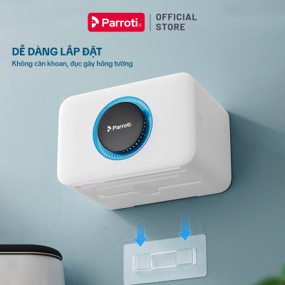 Hộp đựng giấy vệ sinh cao cấp, có khay để điện thoại, có khay để đồ cá nhân - Parroti Rebox - RB01