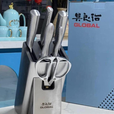 Bộ dao cao cấp đúc liền nguyên khối Global Yoshikin Nhật Bản 7 món hàng chính hãng