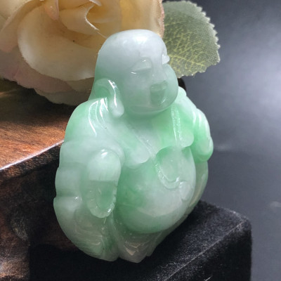 Mặt Phật Di lạc Cẩm Thạch Phỉ thúy cao cấp