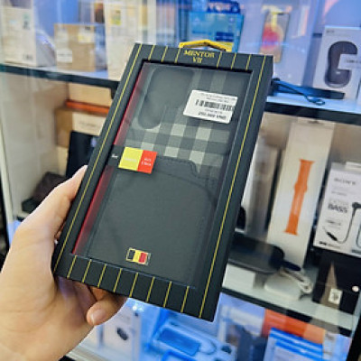 Ốp lưng da dành cho Galaxy samsung S23 Ultra Mentor có nhét thẻ- hàng chính hãng