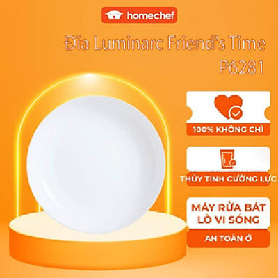Đĩa (dĩa) thủy tinh sâu lòng Luminarc Friend