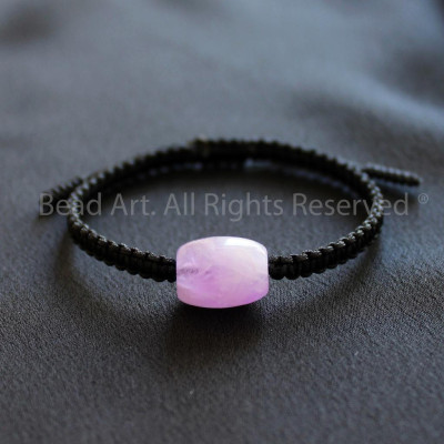 Vòng Tay Thắt Dây Lu Thống T.A Tím 14x10MM, Hoả, Thổ, Vòng Tay Phong Thuỷ, Chuỗi Hạt S50 - Bead Art