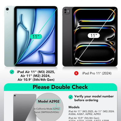 Bao Da dành cho iPad Air 11 inch / iPad Air 13 inch M2 M3 2025/2024 ESR Shift Magnetic Case 360 - Hàng Chính Hãng