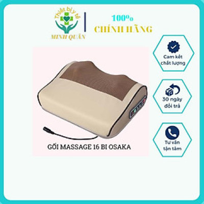 Gối Massage Gối Massage Hồng Ngoại 16 Bi Trị Liệu Nhật Bản, Mát Xa Cổ, Lưng, Vai Gáy