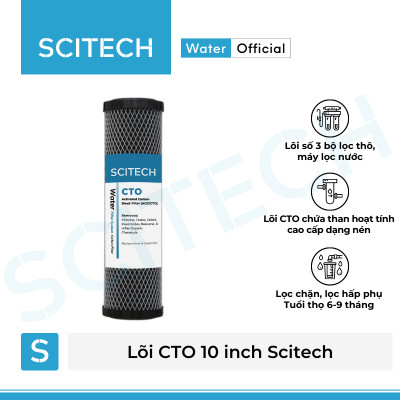 Bộ lõi số 1,2,3 10 inch (Lõi PP-UDF-CTO) - Dùng cho máy lọc nước RO, bộ lọc thô - Hàng chính hãng