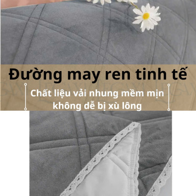 Vỏ Bọc Bảo Vệ Đầu Giường Chất Nhung Dày Dặn Co Giãn Tốt, Chống Bụi Bẩn, Va Đập Cho Trẻ Em, Người Lớn