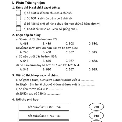 Sách - 100 Đề Kiểm Tra Toán 3