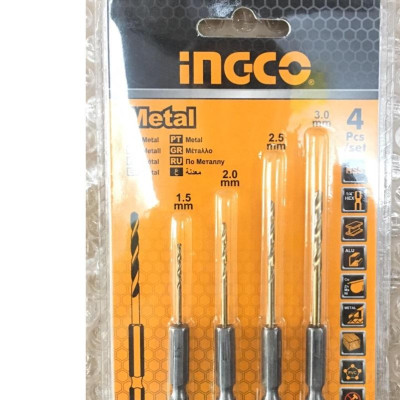 BỘ 4 MŨI KHOAN KIM LOẠI 1.5-3MM INGCO AKD1402 - HÀNG CHÍNH HÃNG