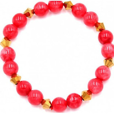 [Mệnh Hỏa, Thổ] Chuỗi Tay Đá Ngọc Tủy Đỏ 8 ly FTTOV20