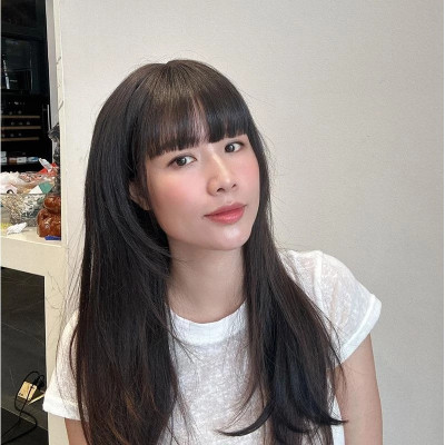 Mái 2in1 dày vừa tóc thậ.t nữ - Tóc Giả Vân Anh Wig