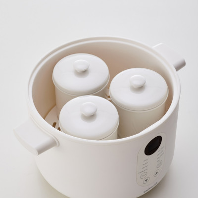 Nồi nấu chậm đa năng 2.5L Locknlock Bianco EJP164IVY, Hàng chính hãng, 4 thố sứ đi kèm, 7 chức năng, giữ ấm - JoyMall