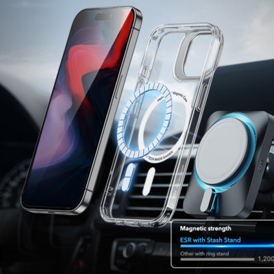 Ốp Lưng Dành Cho iPhone 15 Pro Max / iPhone 15 Pro, ESR Classic Hybrid Case with Stash Stand - HÀNG CHÍNH HÃNG