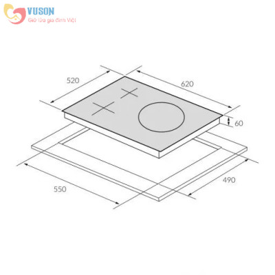 Bếp từ Eurosun EU-T905G - Hàng chính hãng