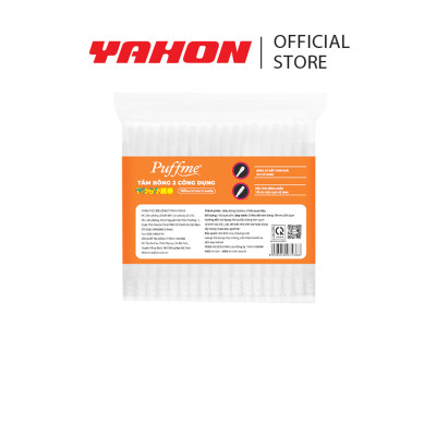 Combo 6 Bao Tăm Bông 2 Công Dụng PUFFME, 100 Que/Bao