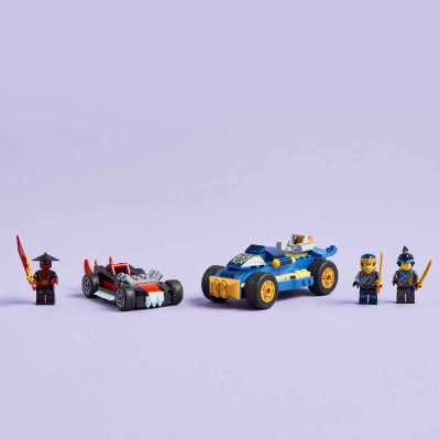 LEGO NINJAGO 71840 Đồ Chơi Lắp Ráp Rogue Vs. Drix: Trận Chiến Siêu Xe (111 chi tiết)