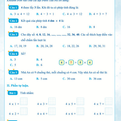 Bài Tập Hằng Ngày Toán Lớp 3 - Cánh Diều - Học Kì 1