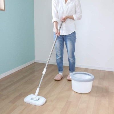 Bộ chổi lau nhà Azuma tiện ích, vòng xoay 360 độ cho khả năng lau chùi, vệ sinh ở những vị trí khó với tới - nội địa Nhật Bản