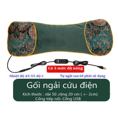 Gối Ngải Cứu Thảo Dược Sưởi Ấm Làm NóngMassage – Xua Tan Đau Mỏi Vai Gáy Cực Nhanh