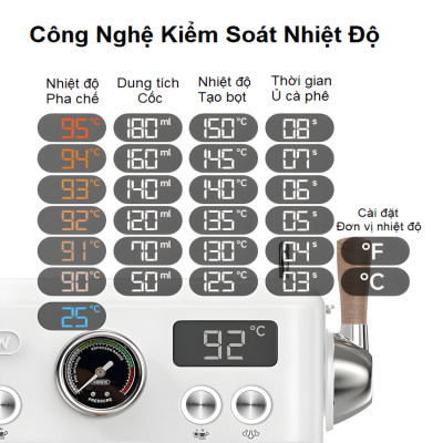 Máy pha cà phê Espresso chuyên nghiệp thương hiệu HiBREW H10 Plus cao cấp  - Hàng chính hãng