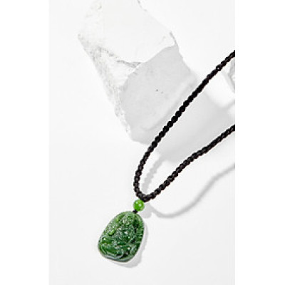 Mặt Dây Chuyền Phật Bản Mệnh Đá Ngọc Bích size 3x2cm - Ngọc Quý Gemstones