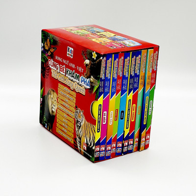 Bách Khoa Tri Thức Bằng Hình - Trọn Bộ 4 Hộp Từ Điển Bằng Hình Đầu Tiên Của Bé ,Đố Bé ở Sau Là Gì ( Bìa Cứng )