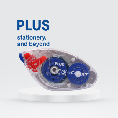 Băng keo dán 2 mặt SpinEco, thương hiệu Nhật Bản PLUS, độ dính cao, có ruột thay thế