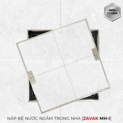 Nắp bể ngầm Zavak Inox 304. MHI 500x500