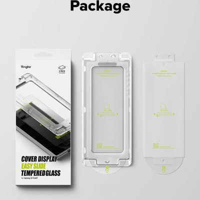 [Combo 2] Dán cường lực cho Samsung Galaxy Z Fold 7 RINGKE Cover Display Easy Slide Tempered Glass (Màn hình ngoài) - Hàng Chính Hãng