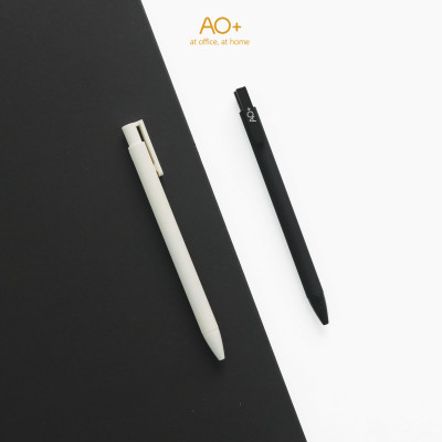 Bút Gel 0.5mm AO+ BG101, Bút Gel Mực Đen Nhanh Khô Thân Bút Nhiều Màu