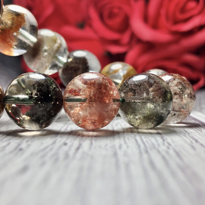 Vòng tay Thạch Anh Ưu Linh đa sắc cao cấp 12mm chuẩn 6A