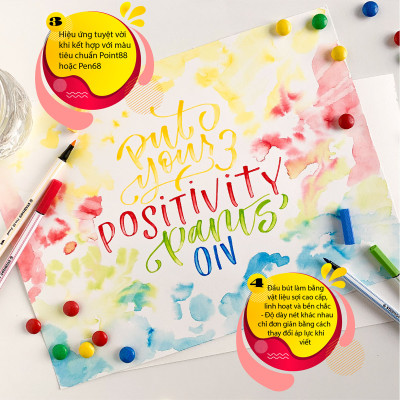 Bút lông màu STABILO Pen 68 brush PN68BR - Xanh lá chuối (43)